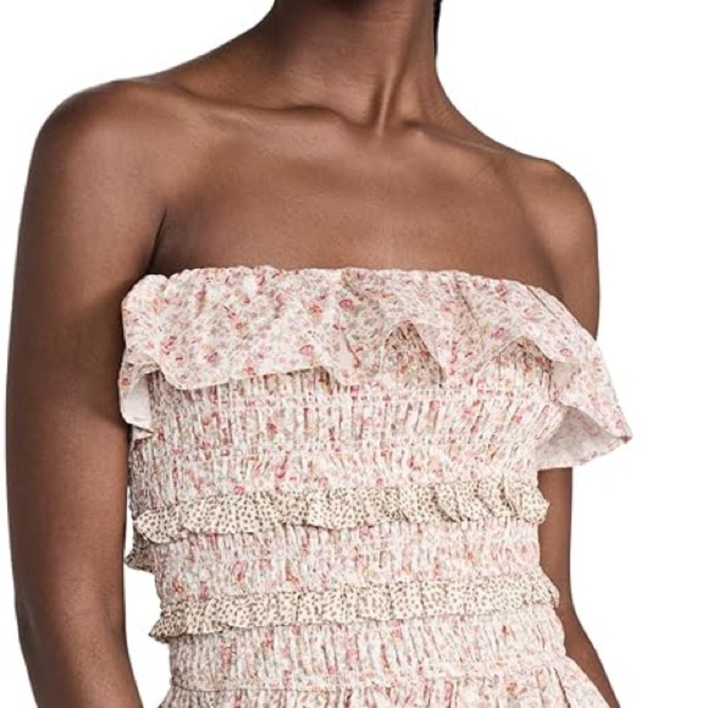 English Factory‎ Floral Smocked Sleeveless Top Large - Picture 4 of 7